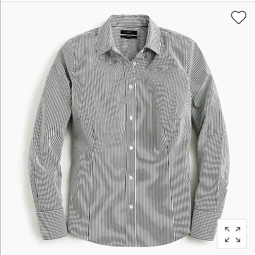 NWOT Petite Curvy slim stretch perfect shirt in stripe